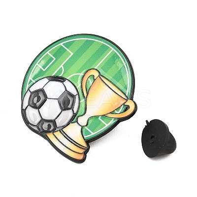 Sports Theme Football & Trophy Enamel Pins JEWB-L023-02D-EB-1