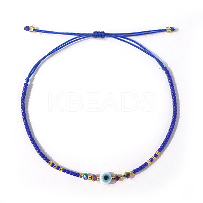 Glass Seed Beads & Resin Braided Bead Bracelets LS-TK7632-9-1