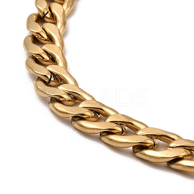 304 Stainless Steel Cuban Link Chain Necklace BJEW-B072-04G-1