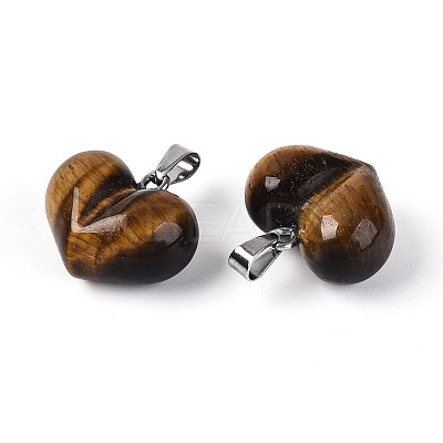 Natural Tiger Eye Chunky Pendants G-T143-19J-1