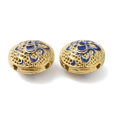 Rack Plating Brass Enamel Beads KK-P276-24B-G03-1