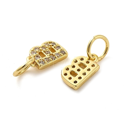Brass Micro Pave Cubic Zirconia Pendants KK-M273-02G-B-1