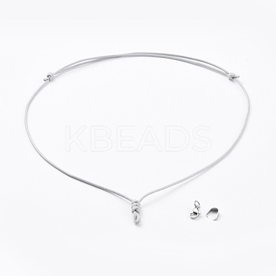 Adjustable Korean Waxed Polyester Cord Necklace Making Sets AJEW-JB00510-1