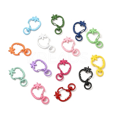Spray Painted Alloy Swivel Lobster Claw Clasps FIND-A027-03-1