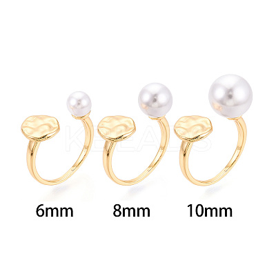 Flat Round Brass Cup Peg Ring Settings KK-N274-27G-1