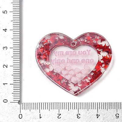 Valentine's Day Printed Opaque Acrylic Pendants FIND-D283-11I-1