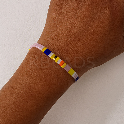 Bohemian Glass Seed Bead Stretch Bracelets for Women VK6363-1