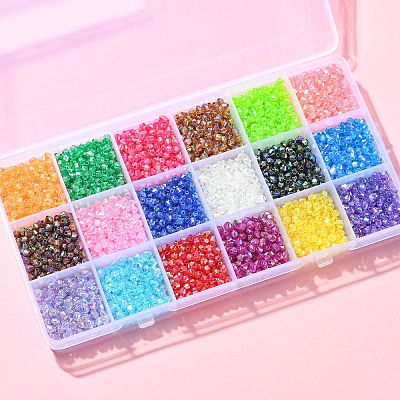 5400Pcs 18 Colors Transparent Acrylic Beads TACR-CJ0001-30-1