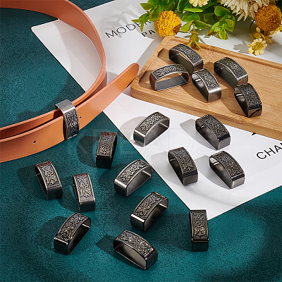 20Pcs 2 Colors Alloy Loop Keepers AJEW-BC0007-14-1