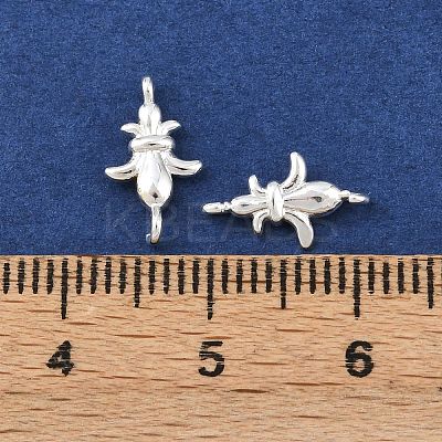 Brass Fleur De Lis Connector Charms KK-H524-04S-1