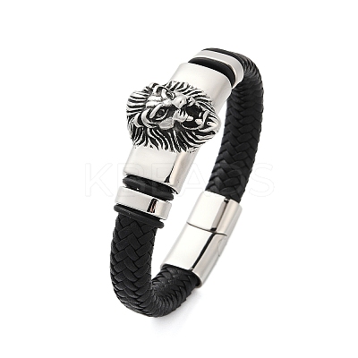 Braided Microfiber Leather Cord Bracelets BJEW-D304-19AS-01-1
