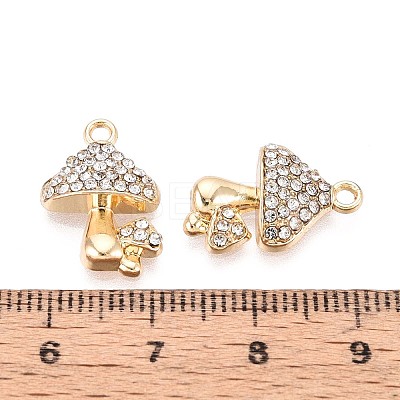 Rack Plating Alloy Rhinestone Pendants X1-PALLOY-T091-25A-G-1