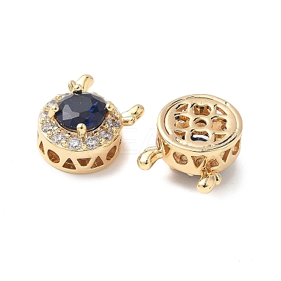 Brass Micro Pave Cubic Zirconia Beads KK-G531-01G-06-1