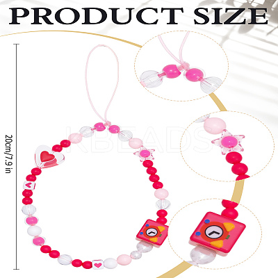1Pc Acrylic Beaded Mobile Straps for Women HJEW-LP0002-16B-1