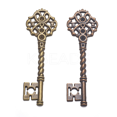 Key Tibetan Style Pendant Rhinestone Settings LS-TIBEB-A101291-R-LF-1