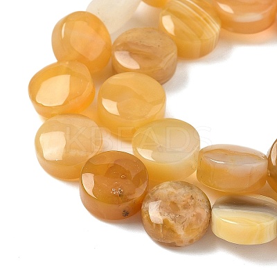 Natural Yellow Botswana Agate Beads Strands G-F790-H04-01-1