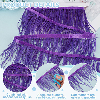 2M Fashion Ostrich Feather Trimming DIY-OC0013-52B-1