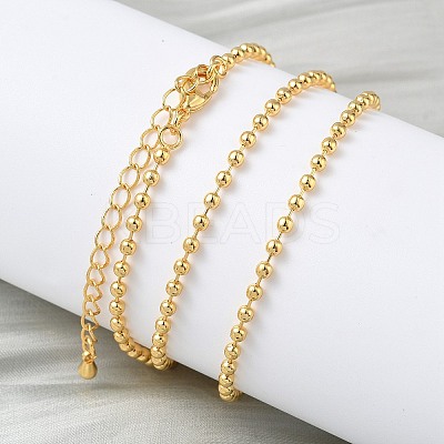 Brass Ball Chain Necklaces for Women NJEW-B148-01A-G-1