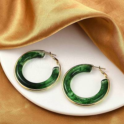304 Stainless Steel Hoop Earrings For Women EJEW-B113-02G-01-1