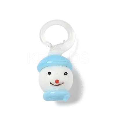 Christmas Handmade Lampwork Pendants LAMP-L081-01C-1