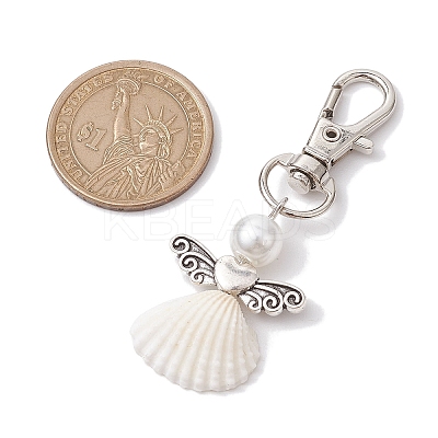 Angel Spiral Shell Pendant Decooration HJEW-JM01964-02-1