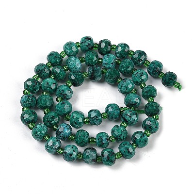 Natural Sesame Jasper Dyed Beads Strands G-H057-A21-05-1