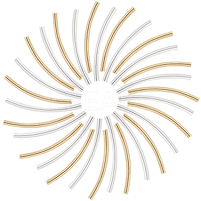 40Pcs 2 Colors Brass Tube Beads KK-CN0002-91-1
