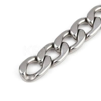 Tarnish Resistant Men's Jewelry Making 304 Stainless Steel Cuban Link Chains CHS-A003M-1.8NK-1