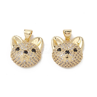 Brass Micro Pave Cubic Zirconia Pendants KK-M240-02F-1
