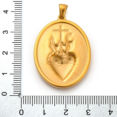 Religion Golden Tone 304 Stainless Steel Pendants STAS-K289-01G-02-1