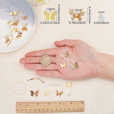DIY Butterfly Themed Earring Making Kits DIY-SC0001-97G-1