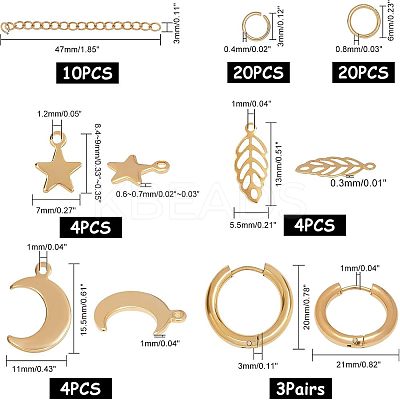 DIY 304 Stainless Steel Earring Making Kits DIY-UN0001-71G-1