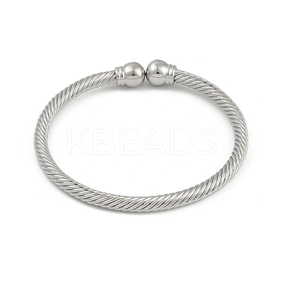 Round Brass Open Cuff Bangles BJEW-Z074-02P-1