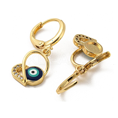 Real 18K Gold Plated Brass Dangle Leverback Earrings EJEW-A033-16G-1