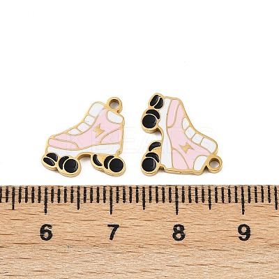 304 Stainless Steel Enamel Charms X-STAS-C137-06B-G-1
