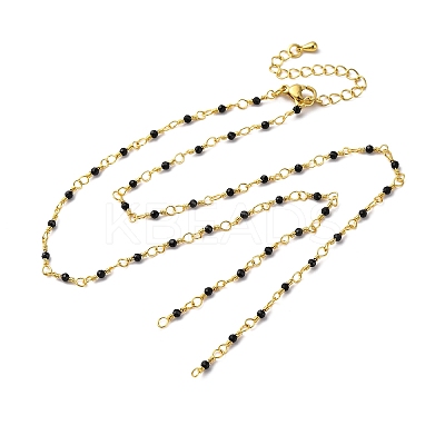 Brass Chain Necklace Making KK-K337-13G-05-1