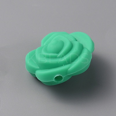 Rose Food Grade Eco-Friendly Silicone Beads LS-SIL-WH0014-20Q-1