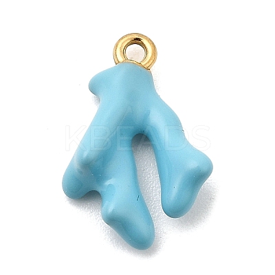 304 Stainless Steel Enamel Pendants STAS-P431-32G-02-1