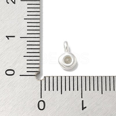 925 Sterling Silver Cubic Zirconia Flat Round Charms STER-R002-02S-07-1