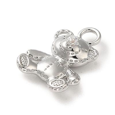 Brass Micro Pave Cubic Zirconia Pendants KK-H455-39P-1