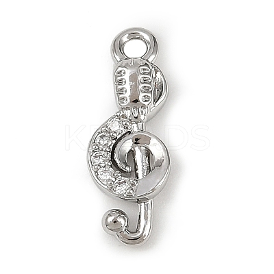 Brass Micro Pave Clear Cubic Zirconia Pendants LS-KK-L238-23P-1