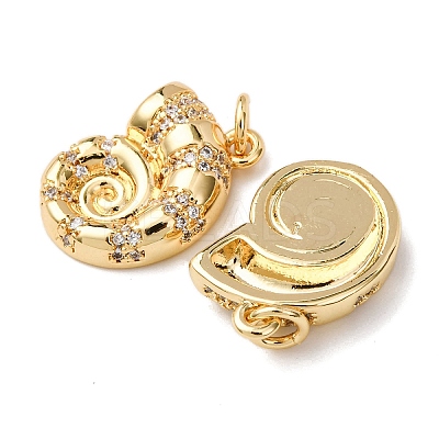 Brass Micro Pave Cubic Zirconia Pendants KK-D426-25E-G-1
