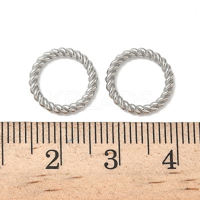 304 Stainless Steel Twisted Ring Linking Rings X-STAS-L300-005D-P-1