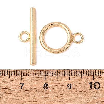 304 Stainless Steel Ring Toggle Clasps X-STAS-Q179-01G-1