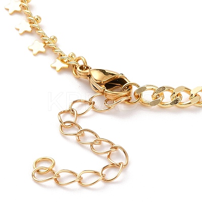 Natural Baroque Pearl Keshi Pearl Link Bracelets BJEW-JB05803-02-1