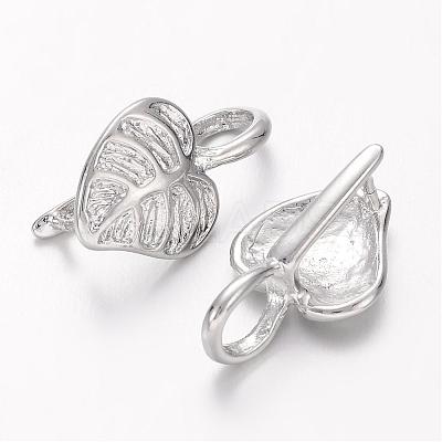 Platinum Plated Brass Ice Pick Pinch Bails X-KK459-NF-1