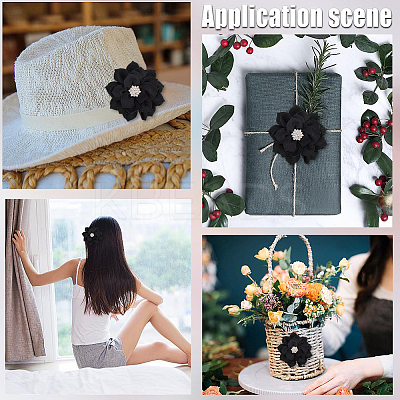 Polyester & Rhinestones Ornament Accessories DIY-WH20063-015A-1