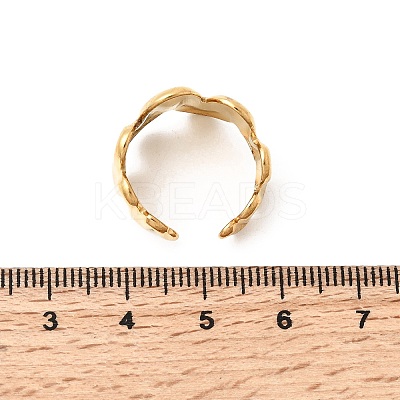 5Pcs 304 Stainless Steel Open Cuff Rings for Women RJEW-K313-08G-1