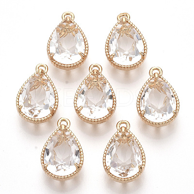 Transparent Glass Pendants X-GLAA-R212-11D-1