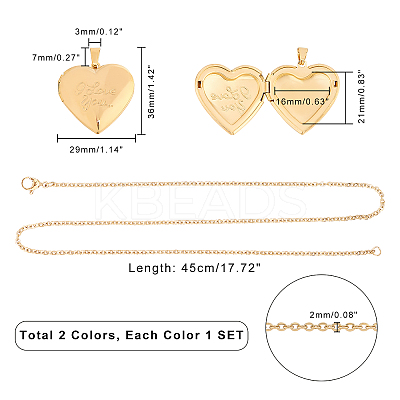 DIY Valentine's Day Themed Pendant Necklaces Making Kits DIY-UN0002-06-1